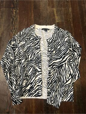 Banana Republic zebra print cardigan